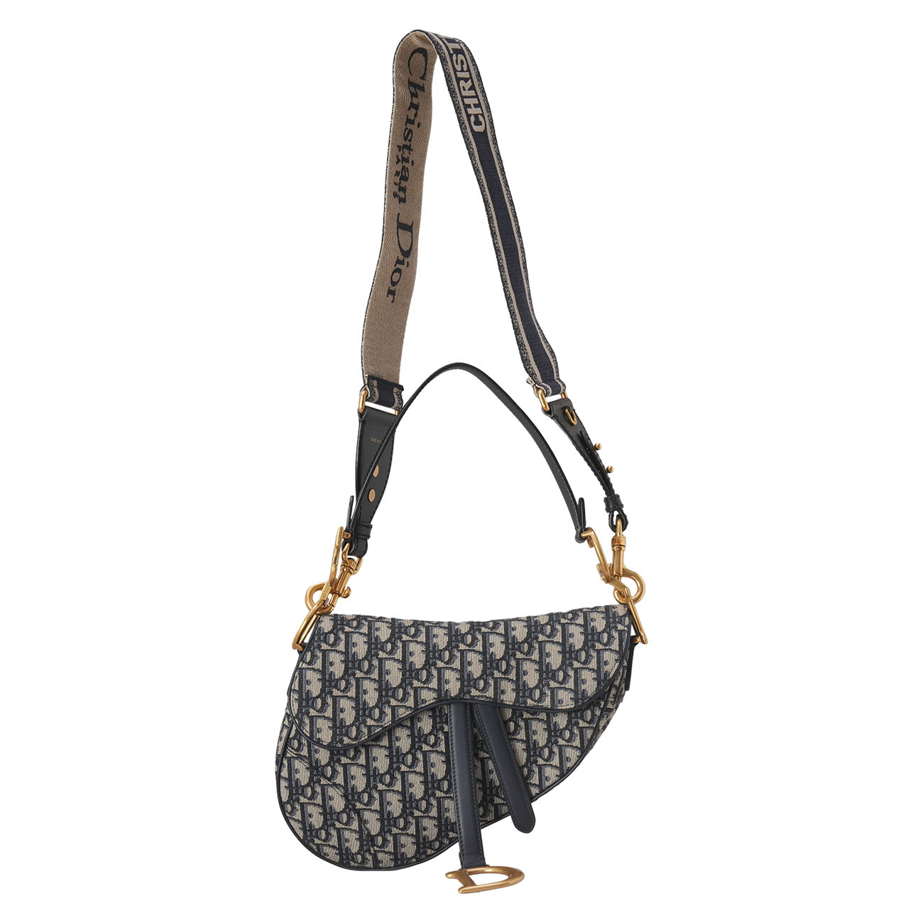 CHRISTIAN DIOR(USED)디올 오블리크 새들백 미듐 & 스트랩